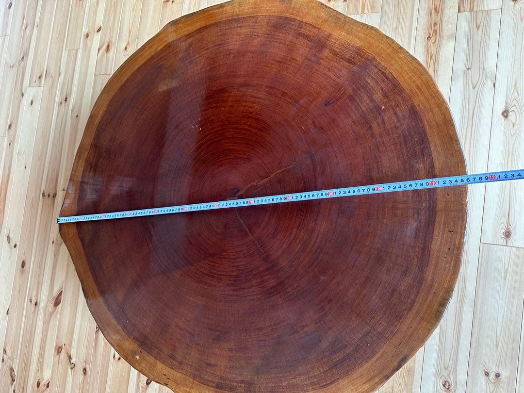 ブビンガ　輪切り　一枚板テーブル