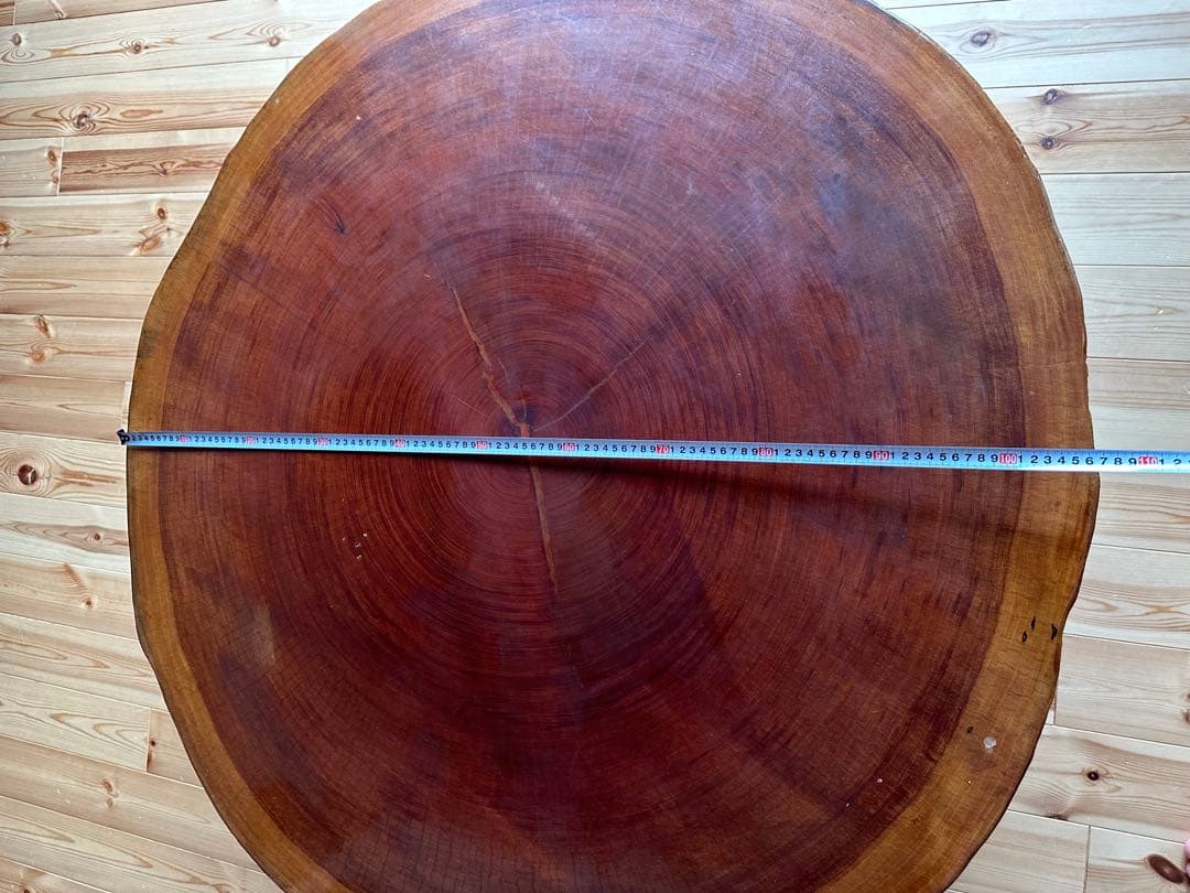 ブビンガ　輪切り　一枚板テーブル