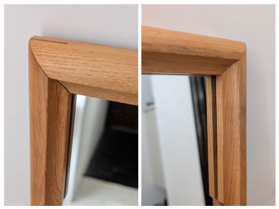 70-80s ビンテージ ウォールミラー 壁掛け鏡 ラスティック モダン