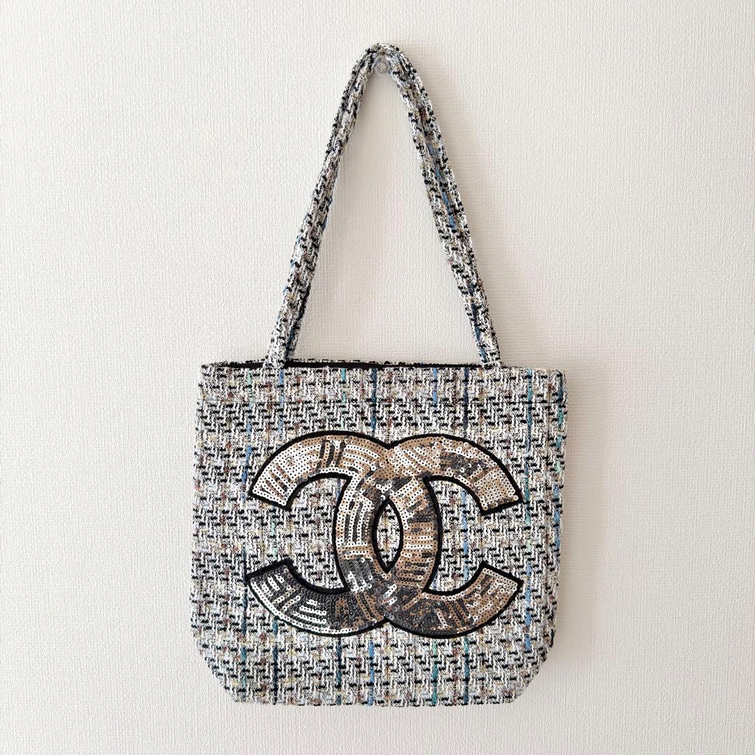 CHANEL ツイード トートバッグ スパンコール ノベルティ新品 - メルカリ
