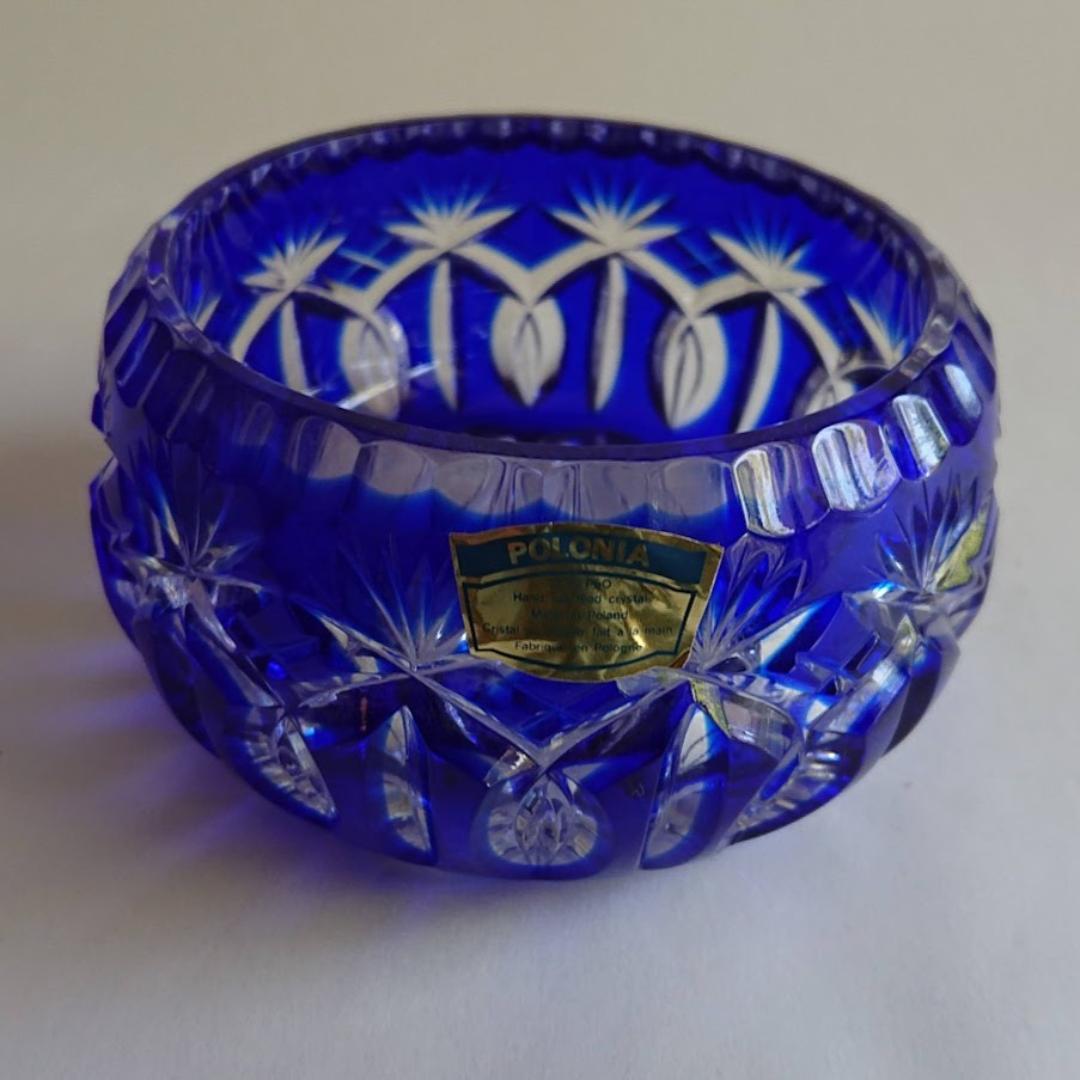 ポーランド製　カットグラス小物入れ