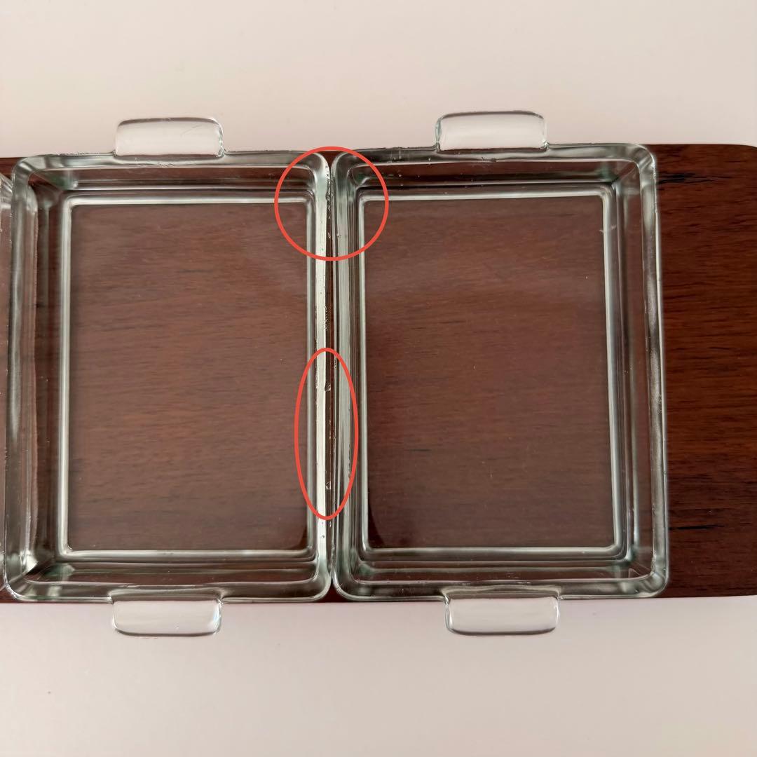 デンマーク サービングトレイ 仕切りガラス皿 - メルカリ