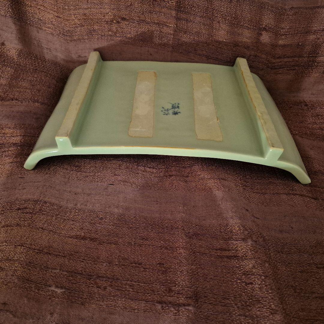 6代　佐藤走波　色絵足付長角皿