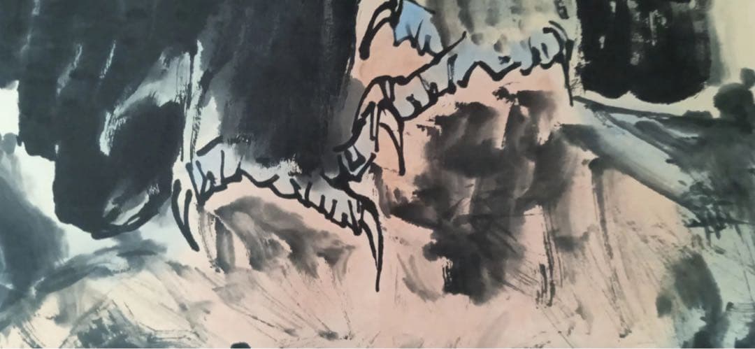 真筆模倣李苦禅の絵 二つタカ肉筆書いてる保証品 入手困難 - メルカリ