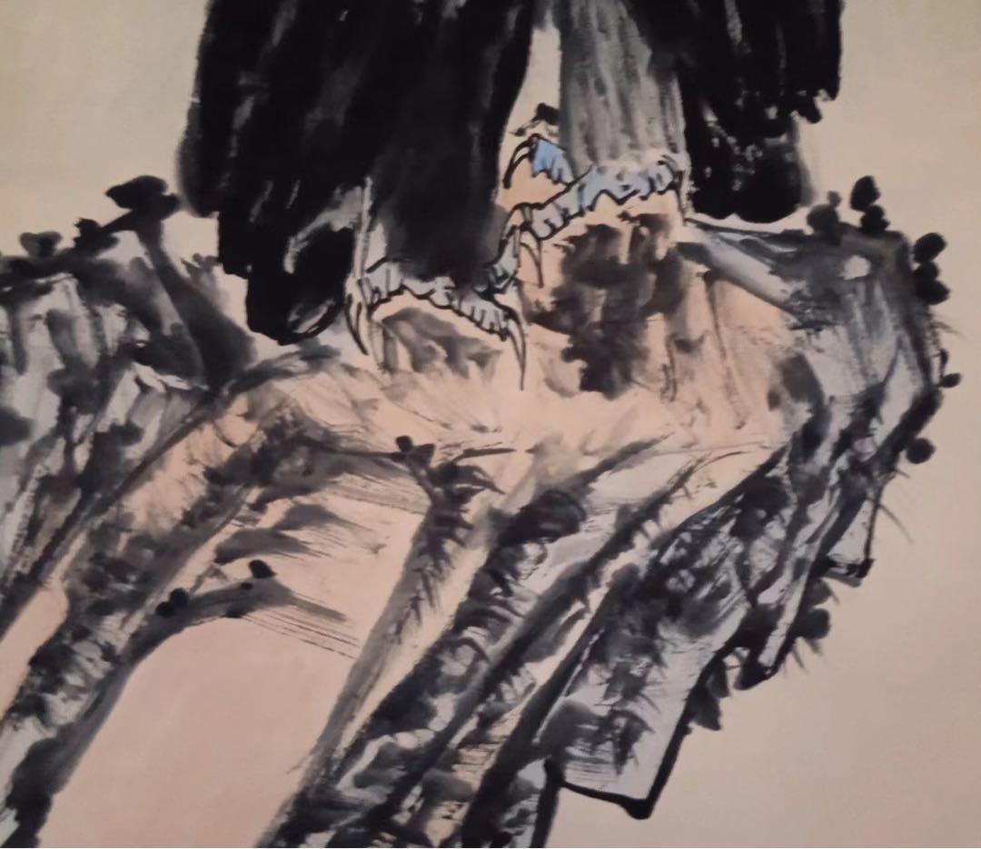 真筆模倣李苦禅の絵 二つタカ肉筆書いてる保証品 入手困難 - メルカリ