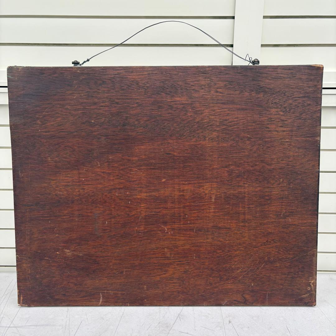 ビンテージ木製　壁掛け　絵画　ウォールデコ　ワールドビンテージ