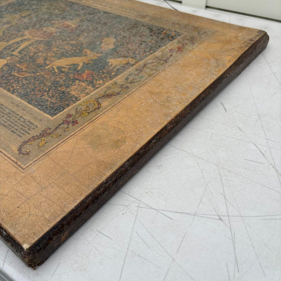 ビンテージ木製　壁掛け　絵画　ウォールデコ　ワールドビンテージ