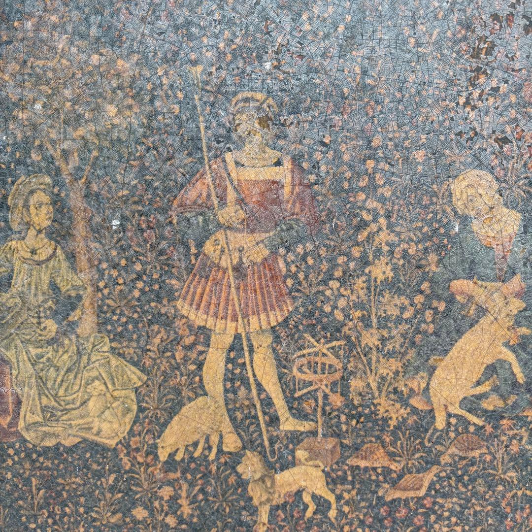 ビンテージ木製　壁掛け　絵画　ウォールデコ　ワールドビンテージ