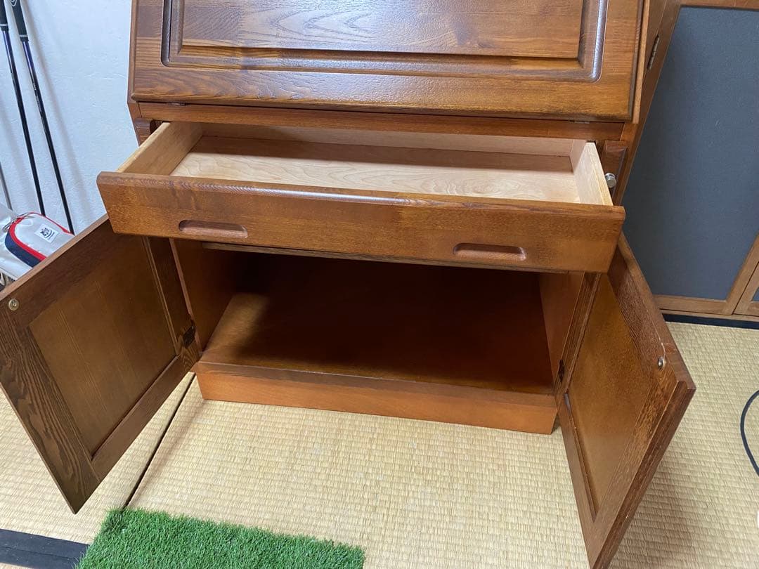 【希少】美品 大雪木工 ライティングビューロー デスク