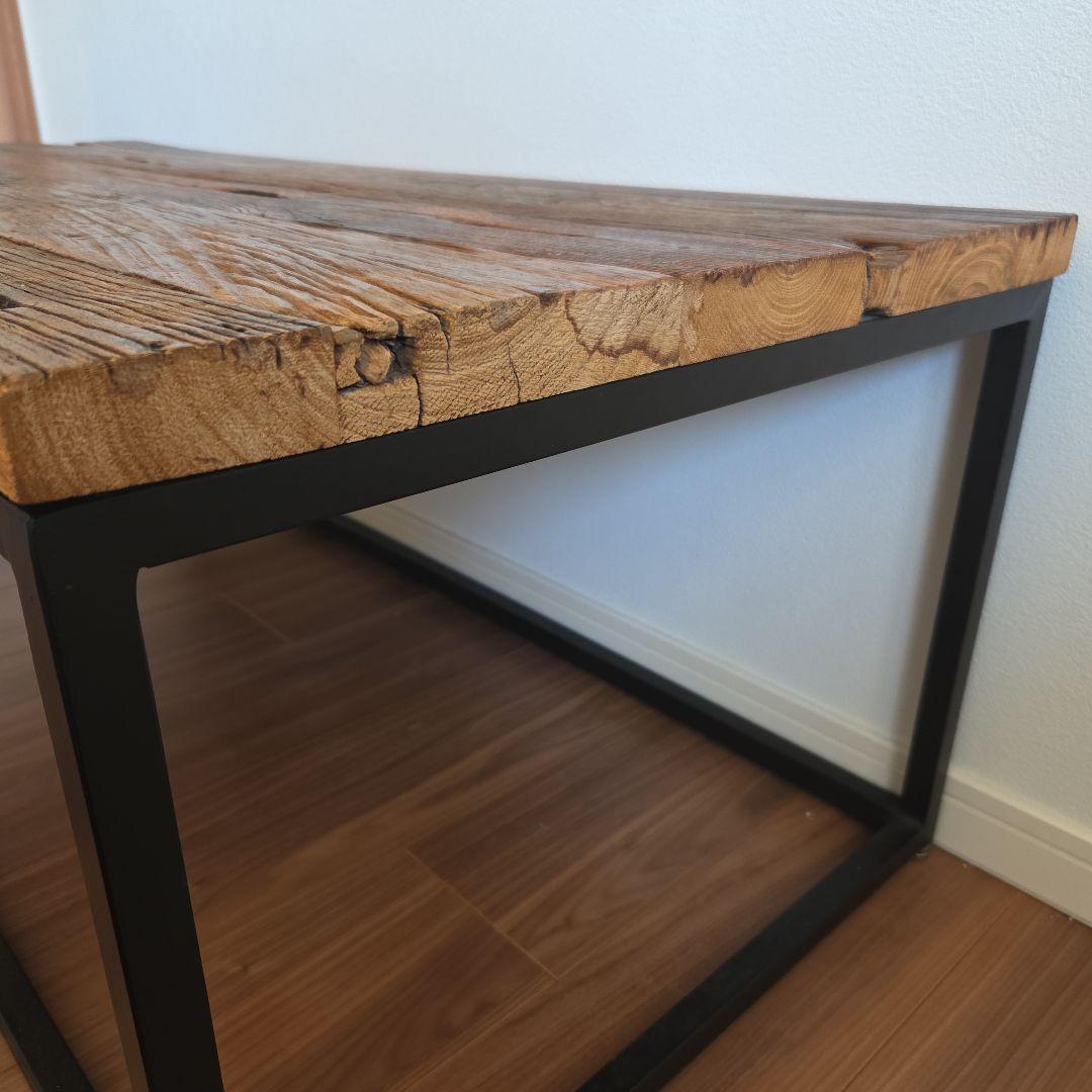 【美品】センターテーブル 無垢材 アイアン脚 TIMLESS COMFORT