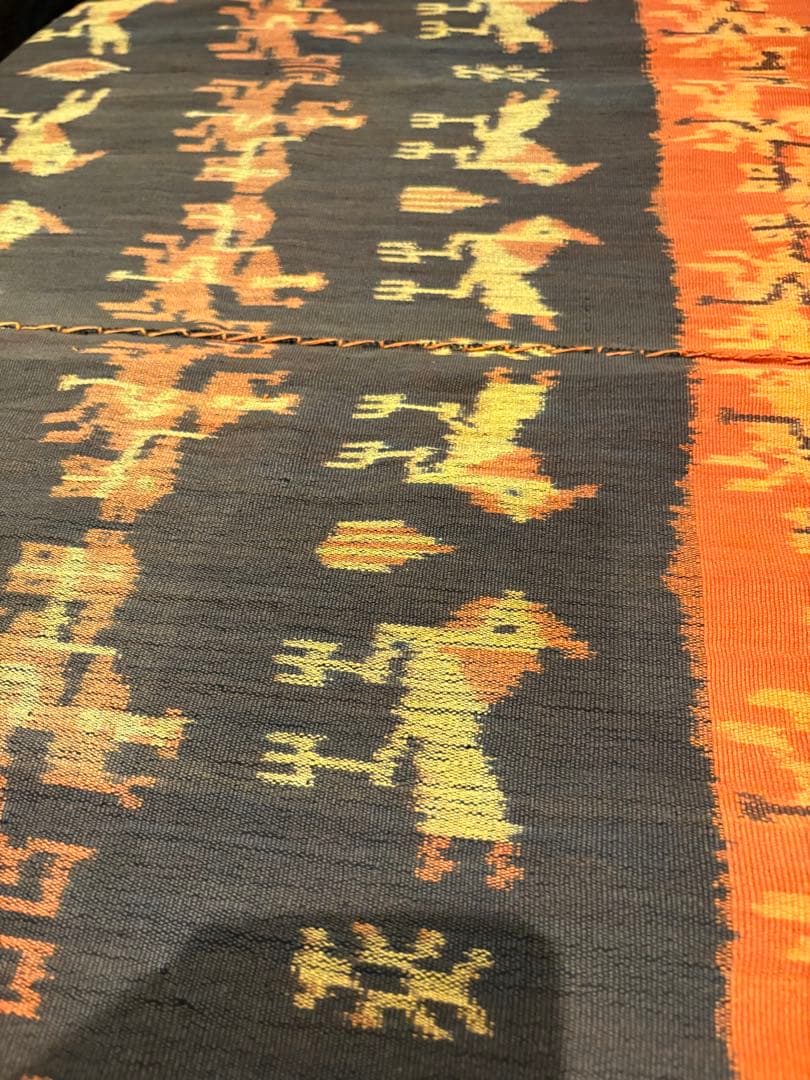 インドネシアスンバ島の伝統的なイカット草木染め長さ180cm WIDE 90cm