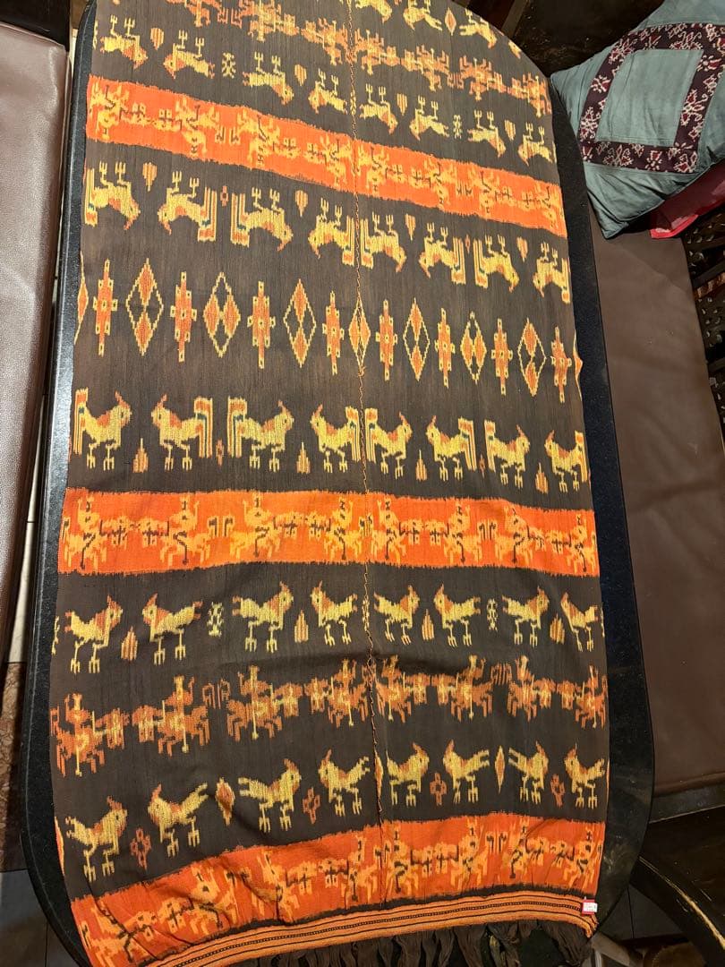 インドネシアスンバ島の伝統的なイカット草木染め長さ180cm WIDE 90cm