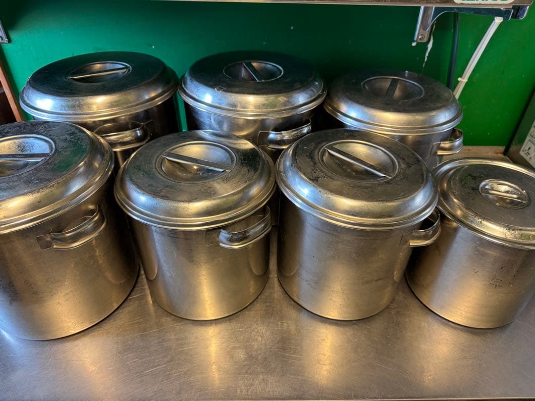 ザク様専用 キッチンポット7個セット19〜25cm(蓋付き)業務用・ステンレス