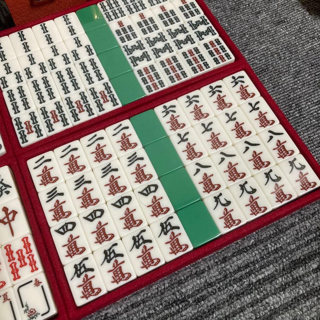 新品　マツオカ　麻雀牌　天和　ユリア樹脂　背面緑　デカ文字