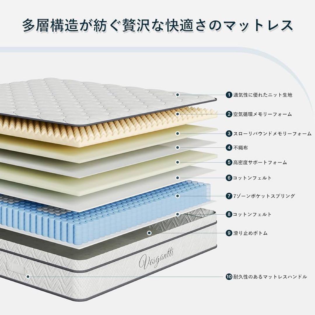 【未開封・未使用】Vesgantti マットレス シングル 寝具
