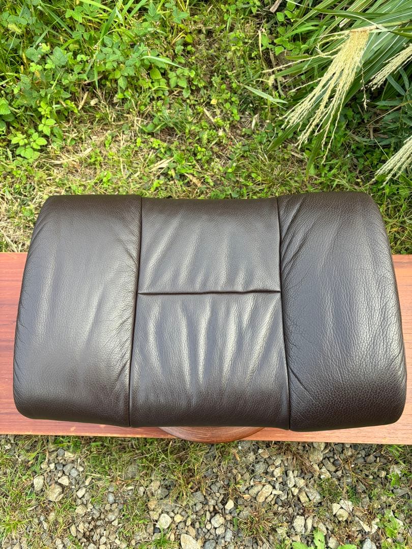 エコーネス　レザーオットマン　本革　ダークブラウン 北欧　ノルウェー