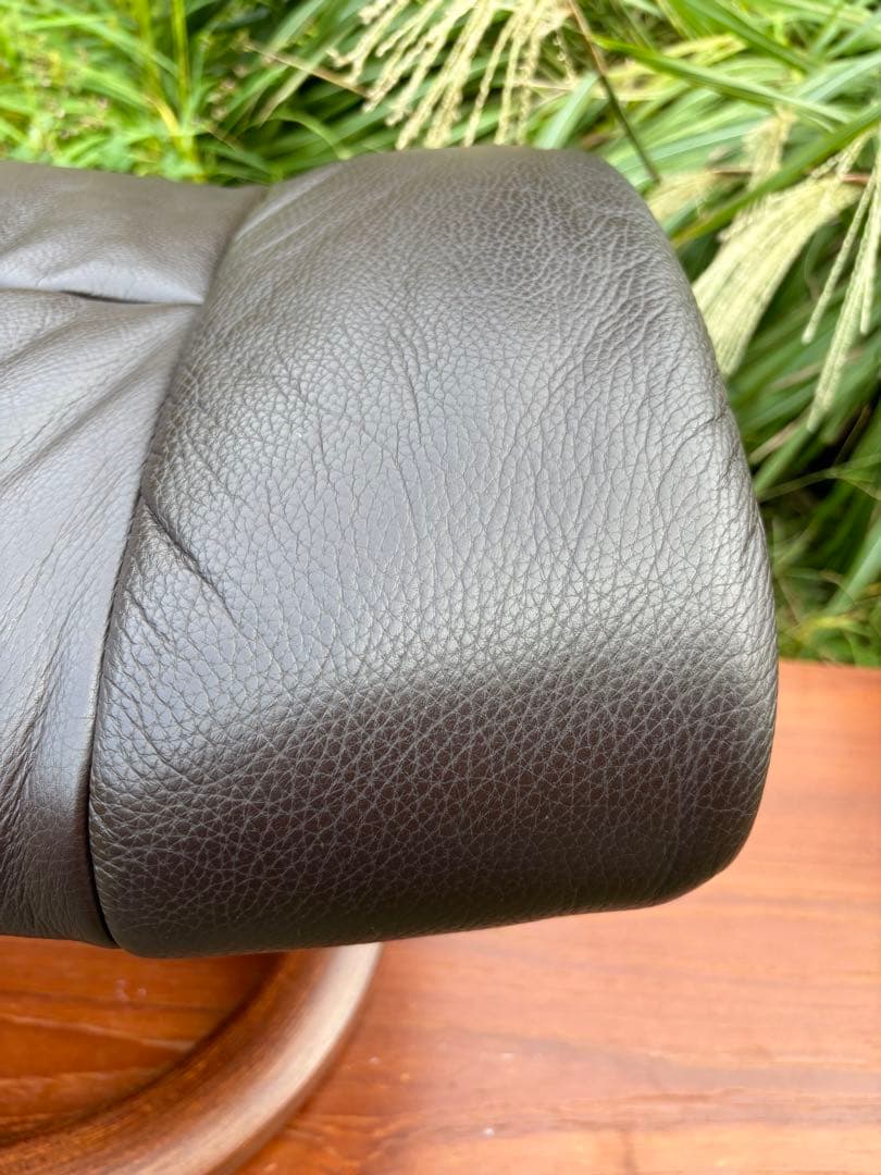 エコーネス　レザーオットマン　本革　ダークブラウン 北欧　ノルウェー