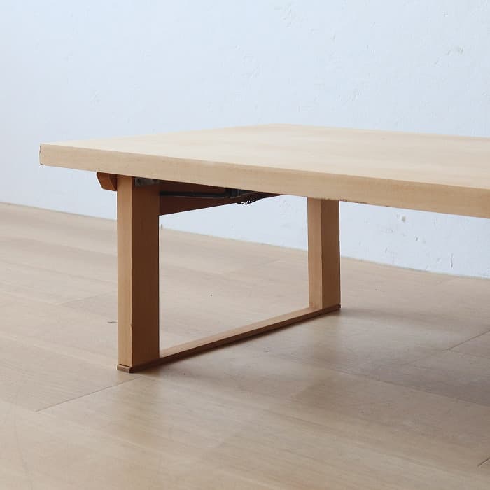 アンティーク シナ突板材 折り畳み ローテーブル ちゃぶ台 古家具 レトロ