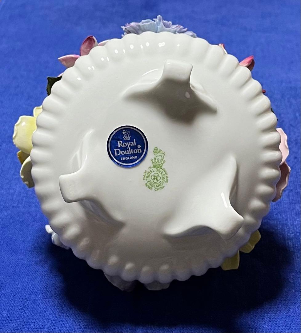 アンティーク　陶花　直径15cm 盛花　花7種　飾り　 