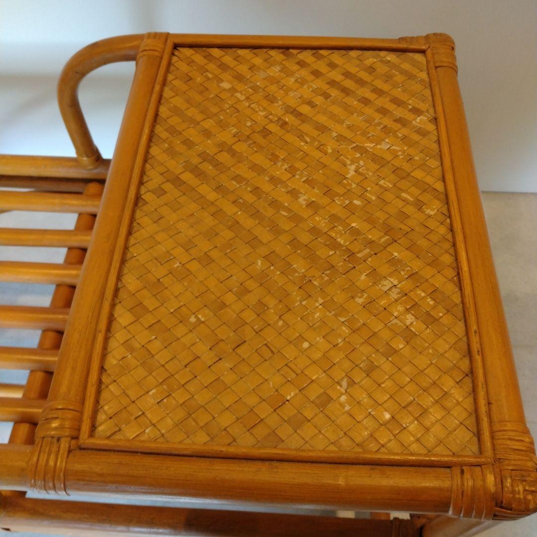 ラタン製オーバル型 サイドテーブル