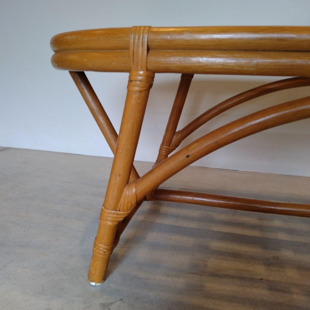 ラタン製オーバル型 サイドテーブル