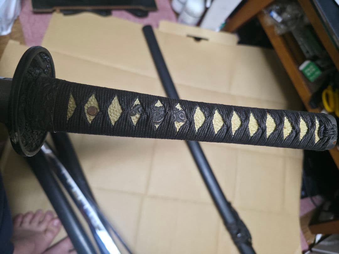 模造刀 2本セット長刀 ,打 刀. 刀置き 刀掛け 刀掛台 二本掛け