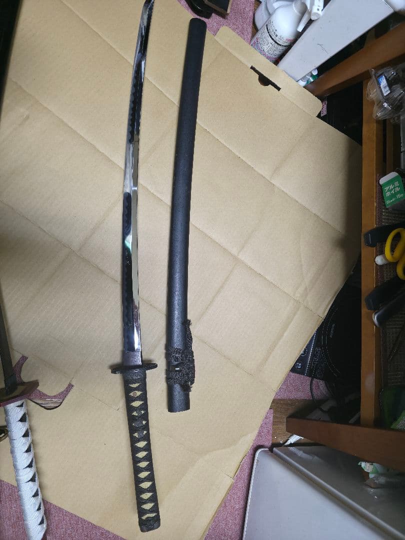 模造刀 2本セット長刀 ,打 刀. 刀置き 刀掛け 刀掛台 二本掛け