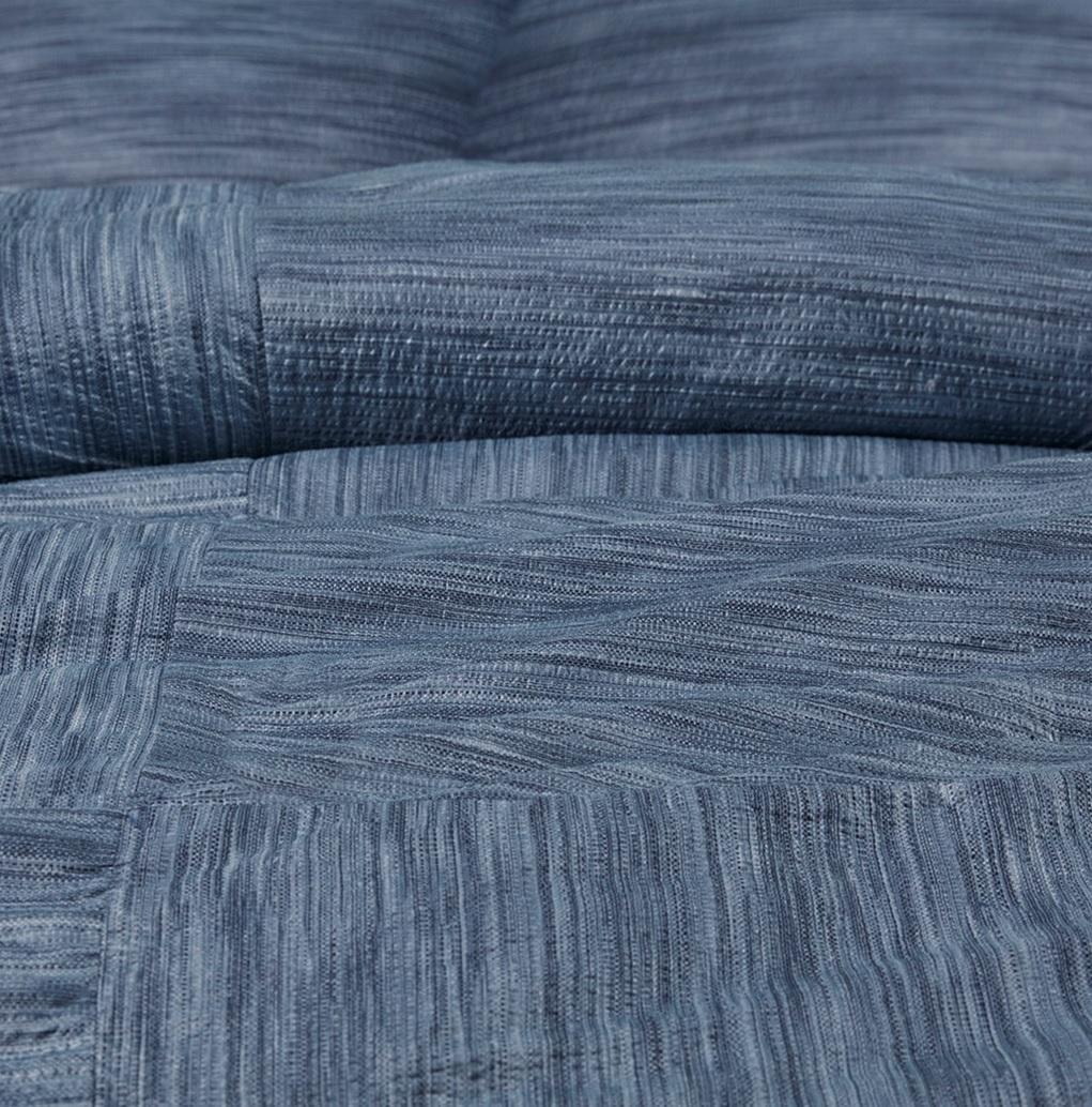 掛け布団カバー 3点セット 海外キングサイズ Navy(ネイビー・紺色系) Ⓣ