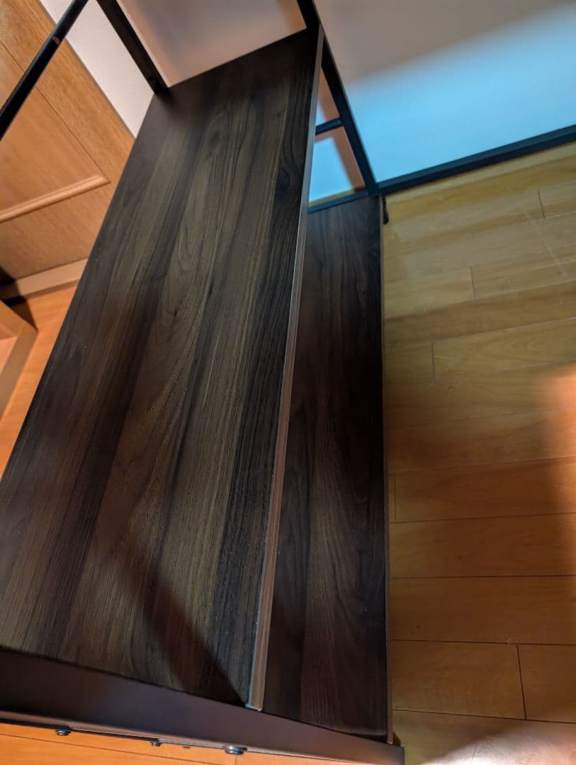 《送料込》LOWYA パソコンデスク 本棚付き システムデスク 事務 勉強机