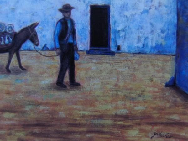 八田祐加子、ラ・マンチャ地方の風景、希少な画集より、新品高級額