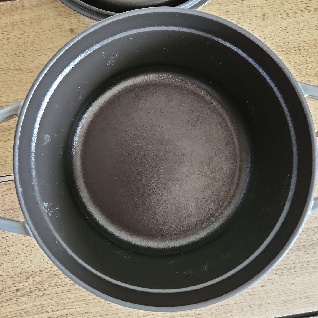 staub ストウブ スノーピーク 22cm グレー - メルカリ