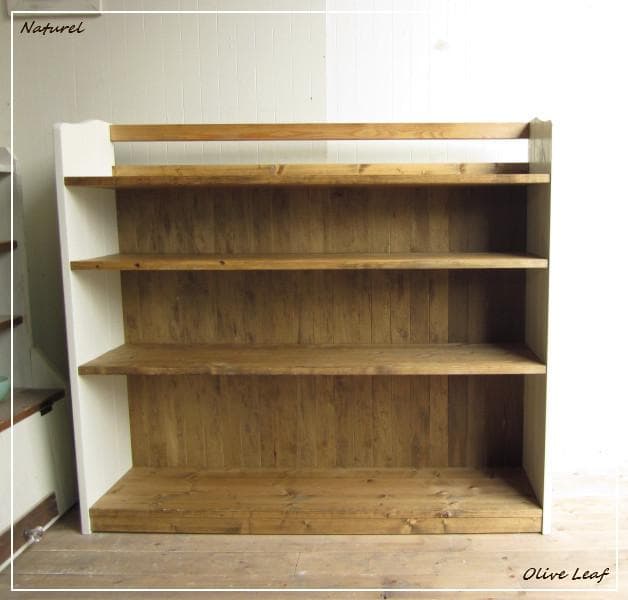 サイズ、デザインオーダー可！超ワイド4段ラック●シャビーブラウン無垢材●受注製作