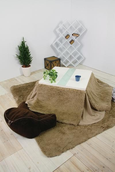 おしゃれ ふかふか 触り心地いい かわいい 暖かい 正方形 こたつ布団 ベージュ