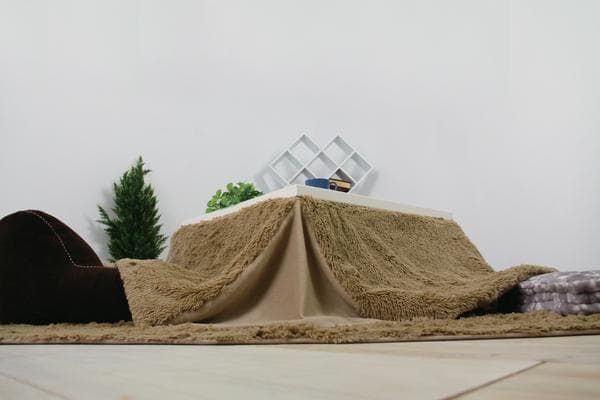 おしゃれ ふかふか 触り心地いい かわいい 暖かい 正方形 こたつ布団 ベージュ