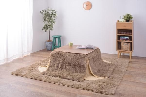 おしゃれ ふかふか 触り心地いい かわいい 暖かい 正方形 こたつ布団 ベージュ