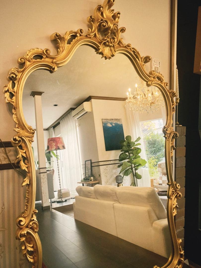 イタリア製 SILIK シリックArt.108ウォールミラー ロココ様式輸入家具