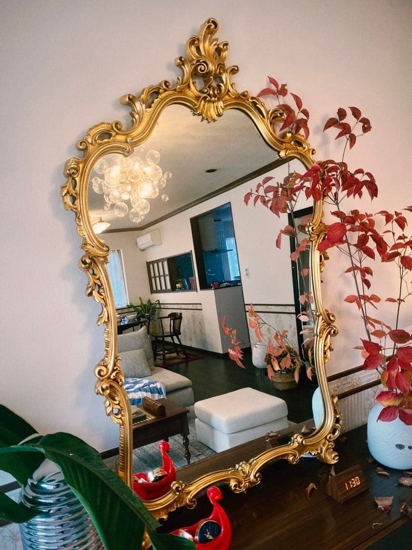 イタリア製 SILIK シリックArt.108ウォールミラー ロココ様式輸入家具