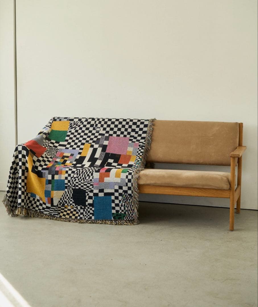 【IMPeRF】Glitch Woven Throw Blanket M