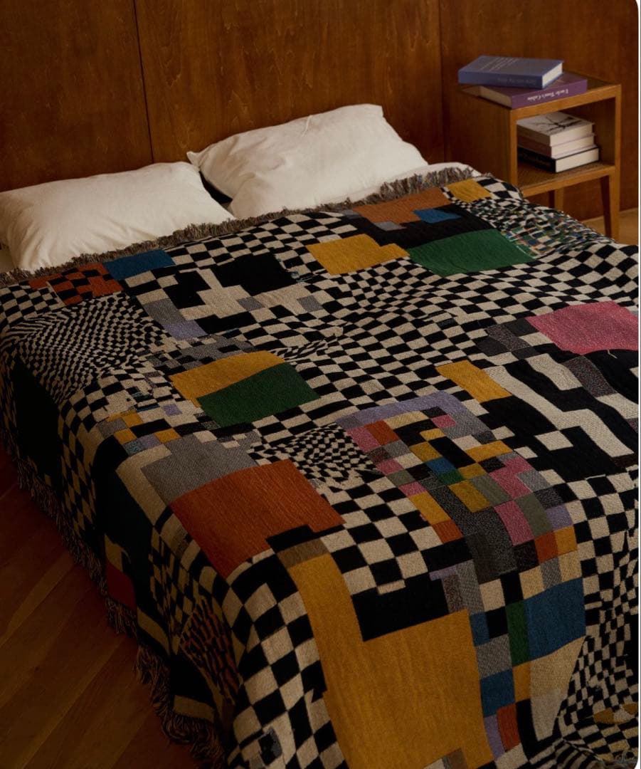 【IMPeRF】Glitch Woven Throw Blanket M