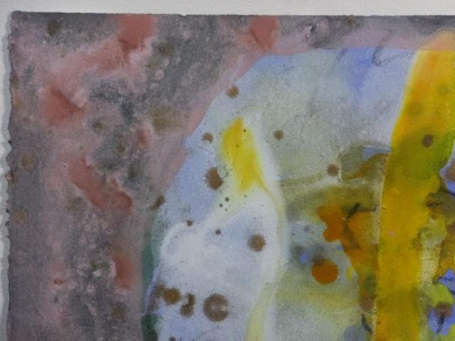 現代美術　山本和香子　直筆サイン『かげろう』ペーパーにグァッシュ 0603G