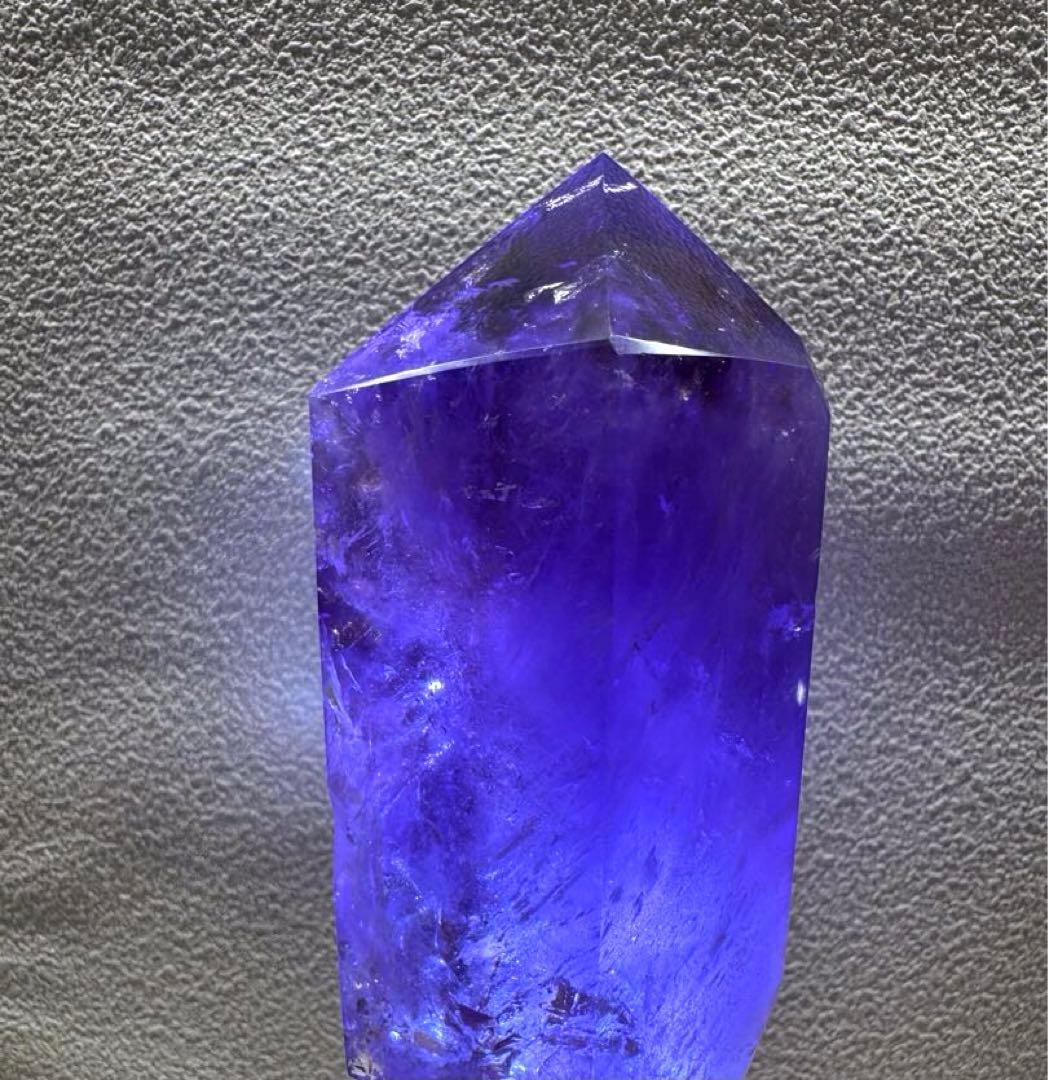 【アメジスト】天然石 六角柱 レインボー 原石 タワー型 約625g