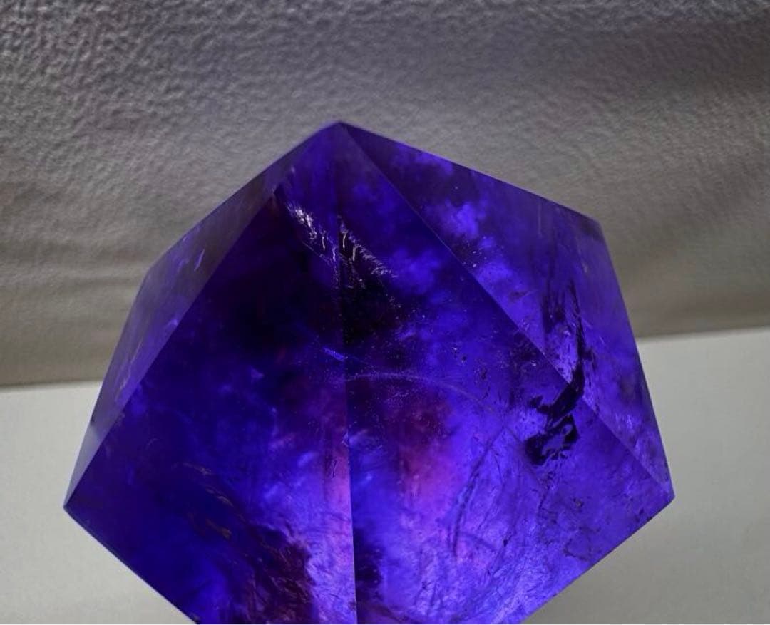 【アメジスト】天然石 六角柱 レインボー 原石 タワー型 約625g