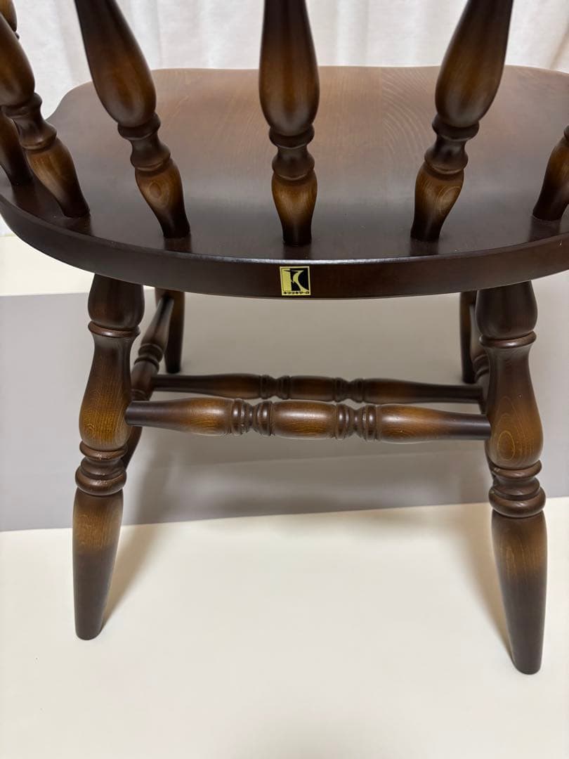 あい※専用 【美品】飛騨産業 キツツキマーク ウィンザーチェア レトロ ②