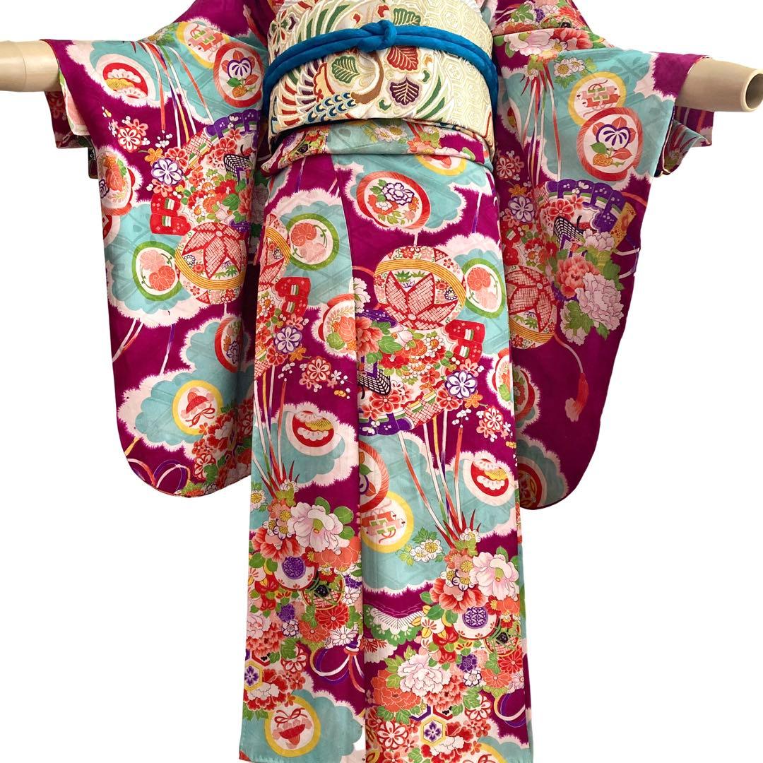 アンティーク　女の子　子供着物　アンティーク着物　ジュニア　袴にも　NO2