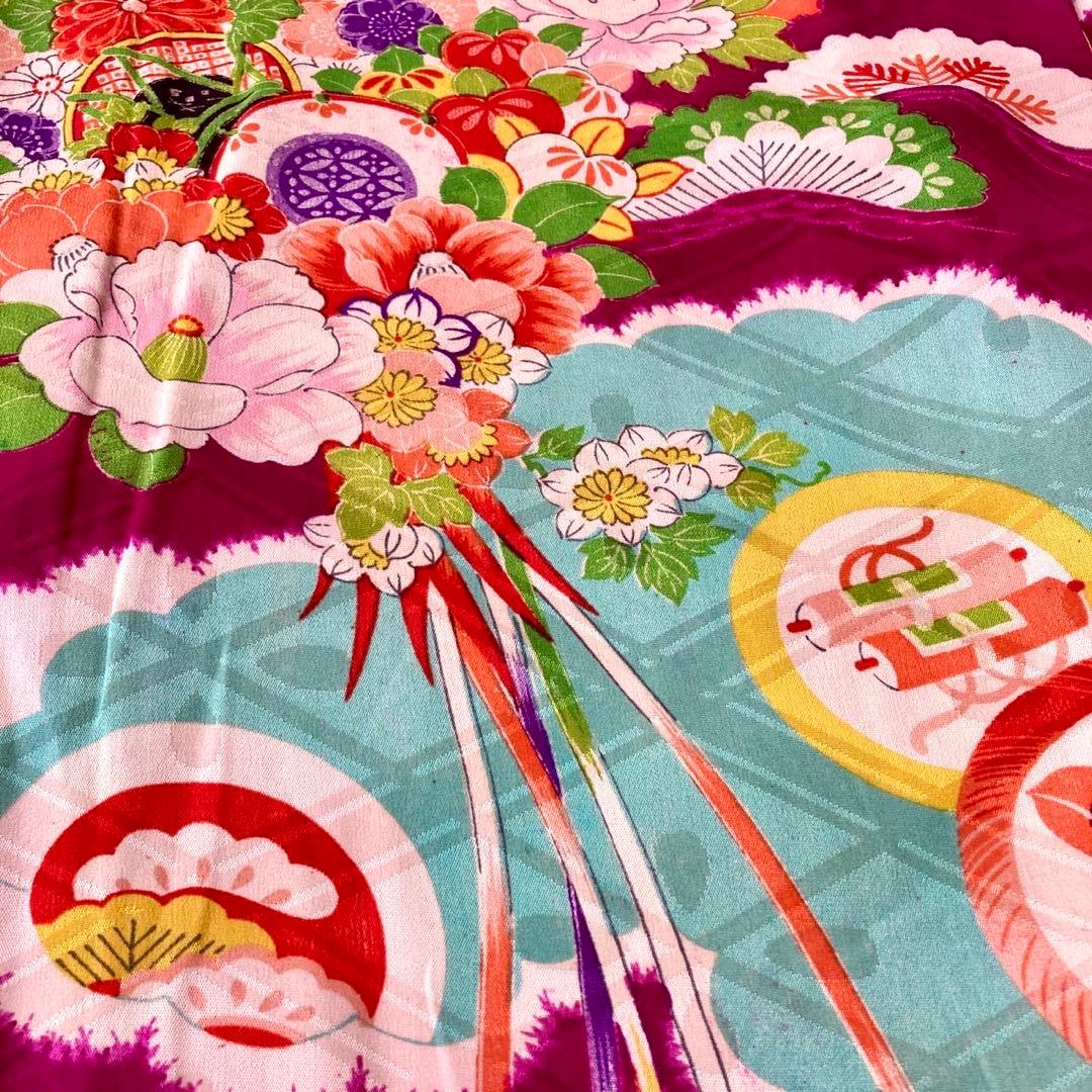 アンティーク　女の子　子供着物　アンティーク着物　ジュニア　袴にも　NO2