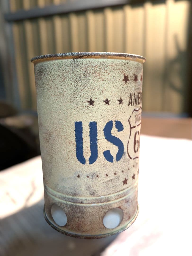 Charcoal Starter☆リメイク缶✨️ROUTE66☆★