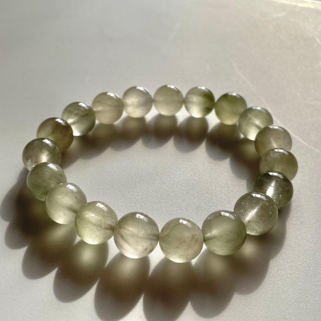 【天然石ブレスレット】グリーンラビット