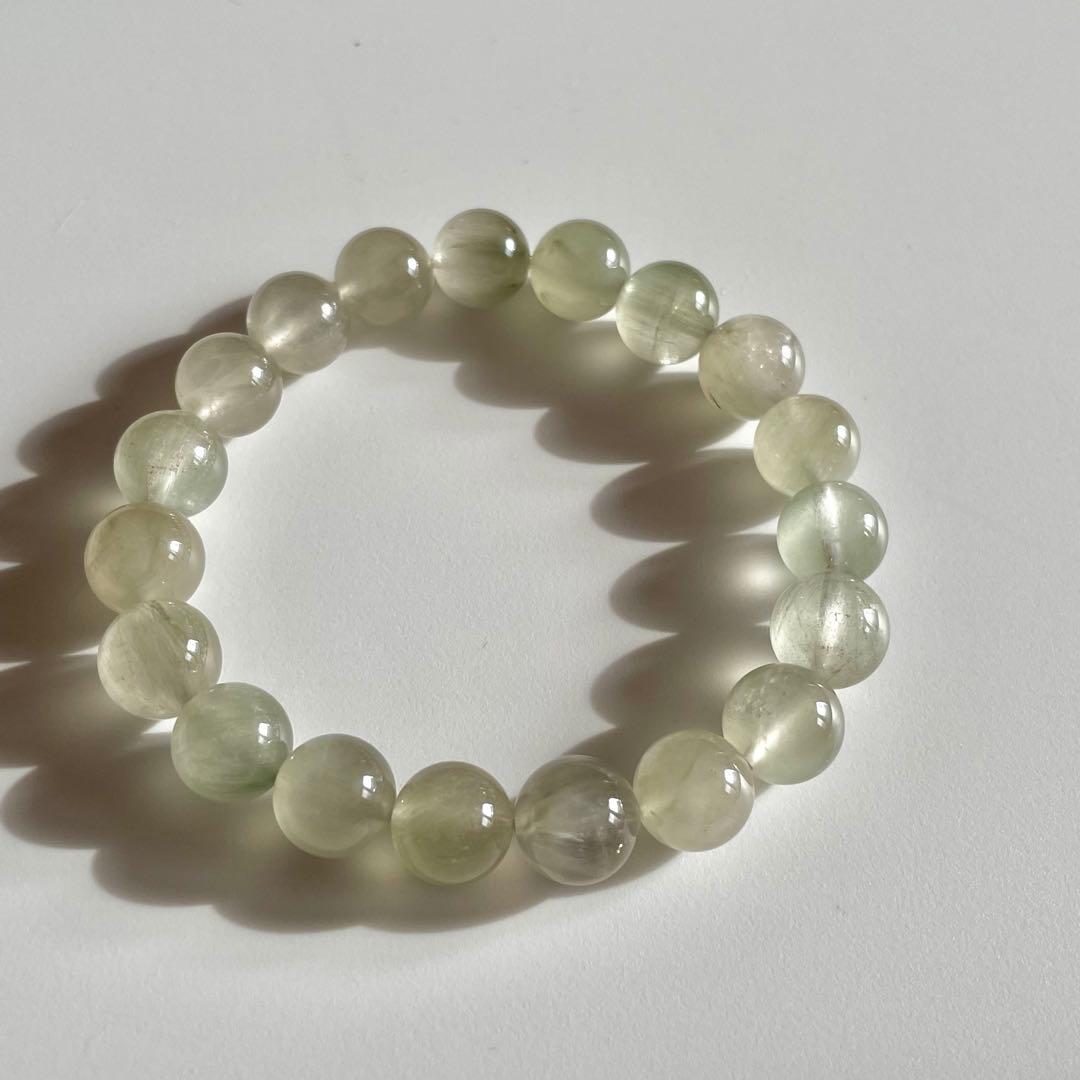 【天然石ブレスレット】グリーンラビット