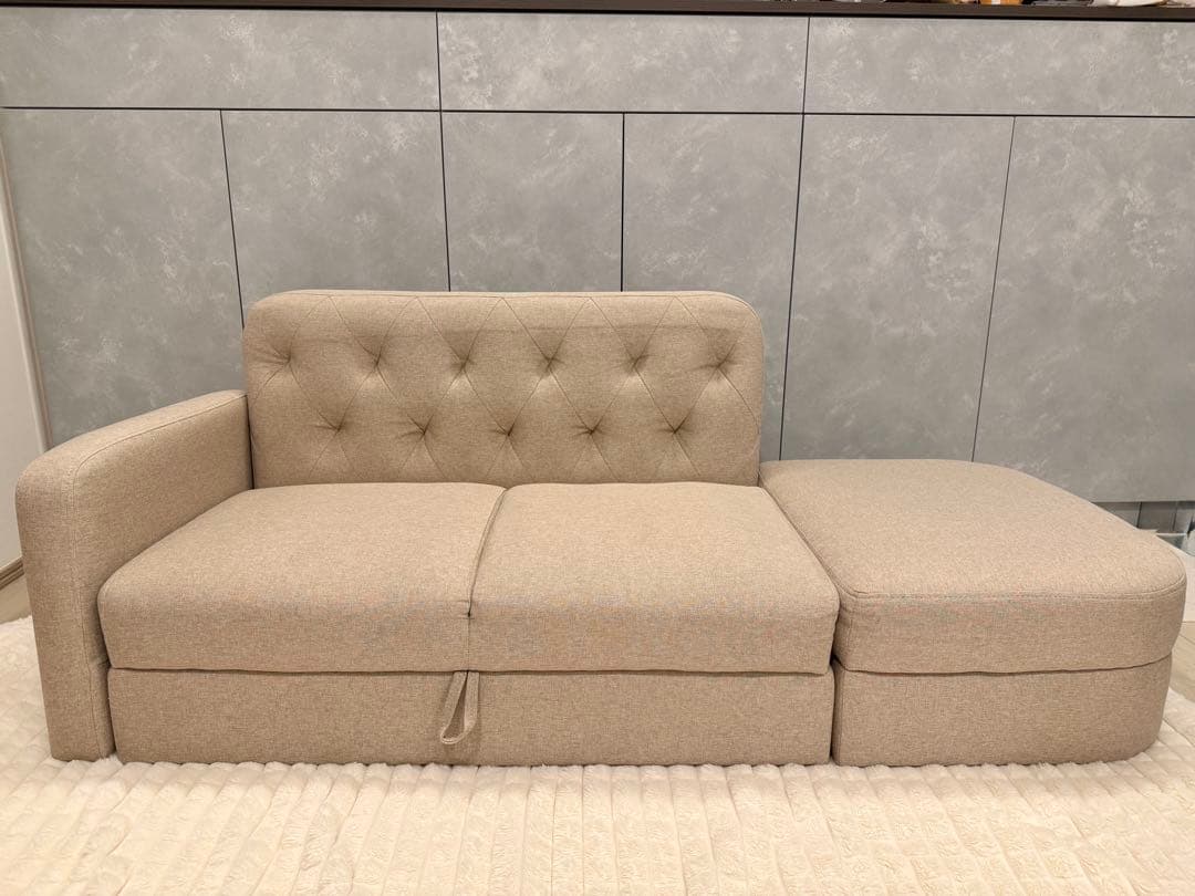 オーエスジェイ(OSJ) カウチソファ　収納付き