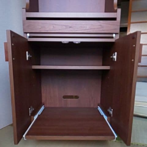 壁面収納 パソコンデスク ダークブラウン